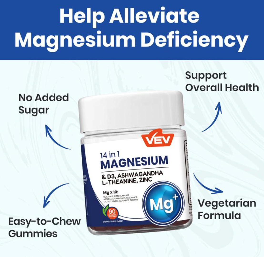 14-in-1 Magnesium Complex Gummies - Ultimate Relaxation, Mood & Bone Support