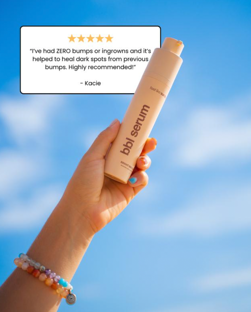 Bright Bikini Line Serum – Lightweight, hydrating formula with salicylic acid, kojic acid, niacinamide, and aloe vera