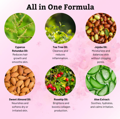 Oil for Natural Permanent Hair Reduction