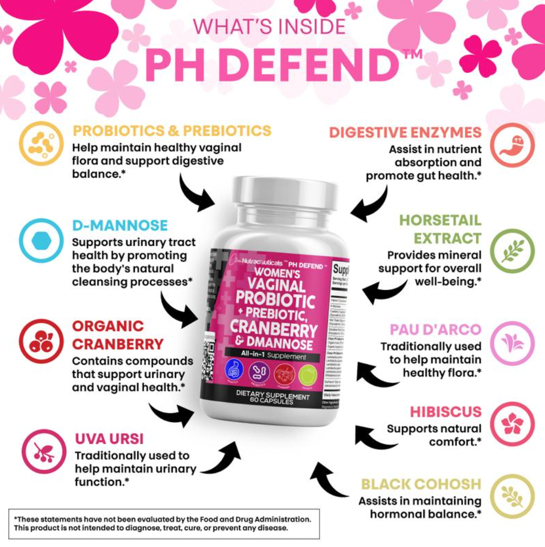 PH Defend Probiotics for Women Balance with Prebiotics Cranberry