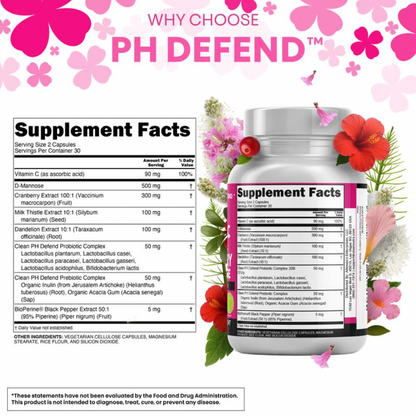 PH Defend Probiotics for Women Balance with Prebiotics Cranberry